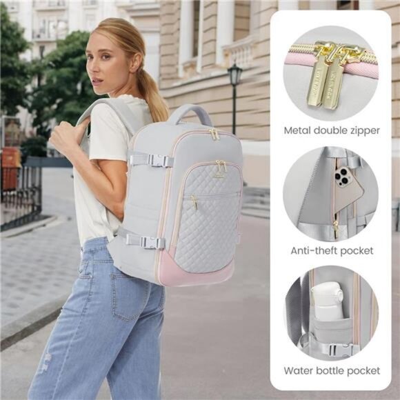 LOVEVOOK Travel Backpack for Women, 15.6in Laptop Backpack TSA Approved Carry main image 5
